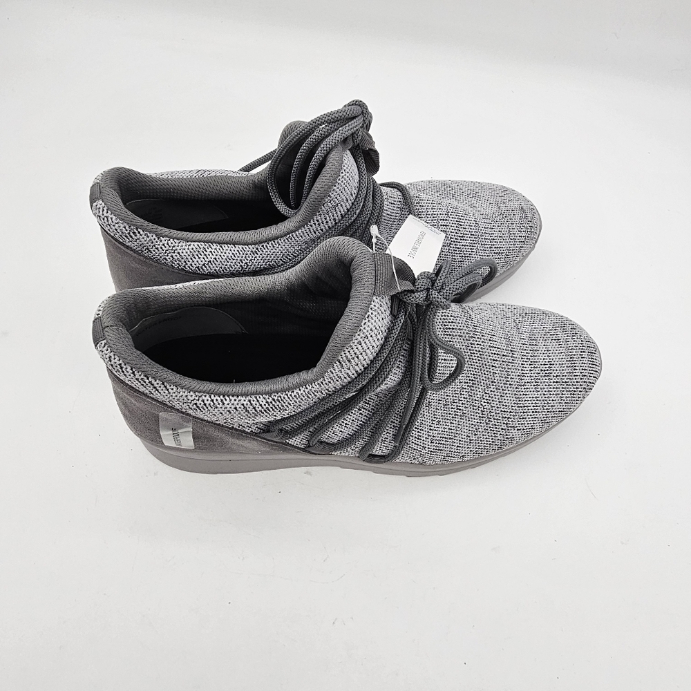 Aqua College Womens Shyla Sneakers Multi Knit Leather Lace Up Waterproof Grey 11 - Picture 6 of 14